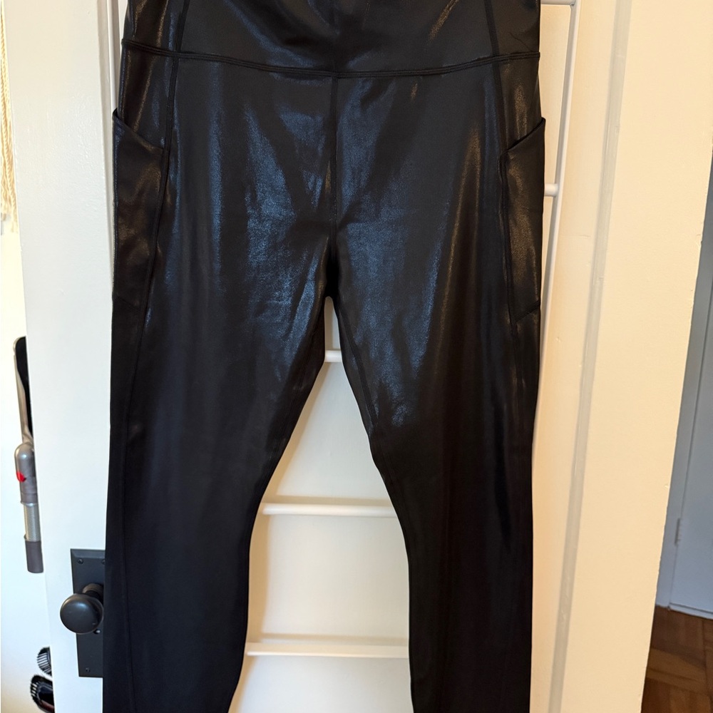 Fabletics Shiny Black Leggings